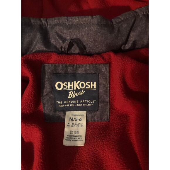 OshKosh B'gosh boys grey winter puffer jacket size 5/6 - Picture 4 of 6